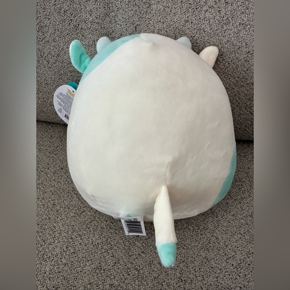 Nwt   🐮 BELANA The Cow 8” Teal Blue And White  Pink Nose - Picture 3 of 5